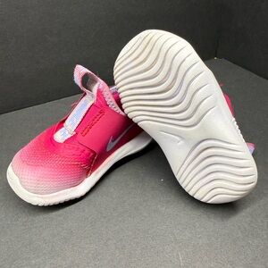 Nike Kids Flex Runner Pink and White Sneakers